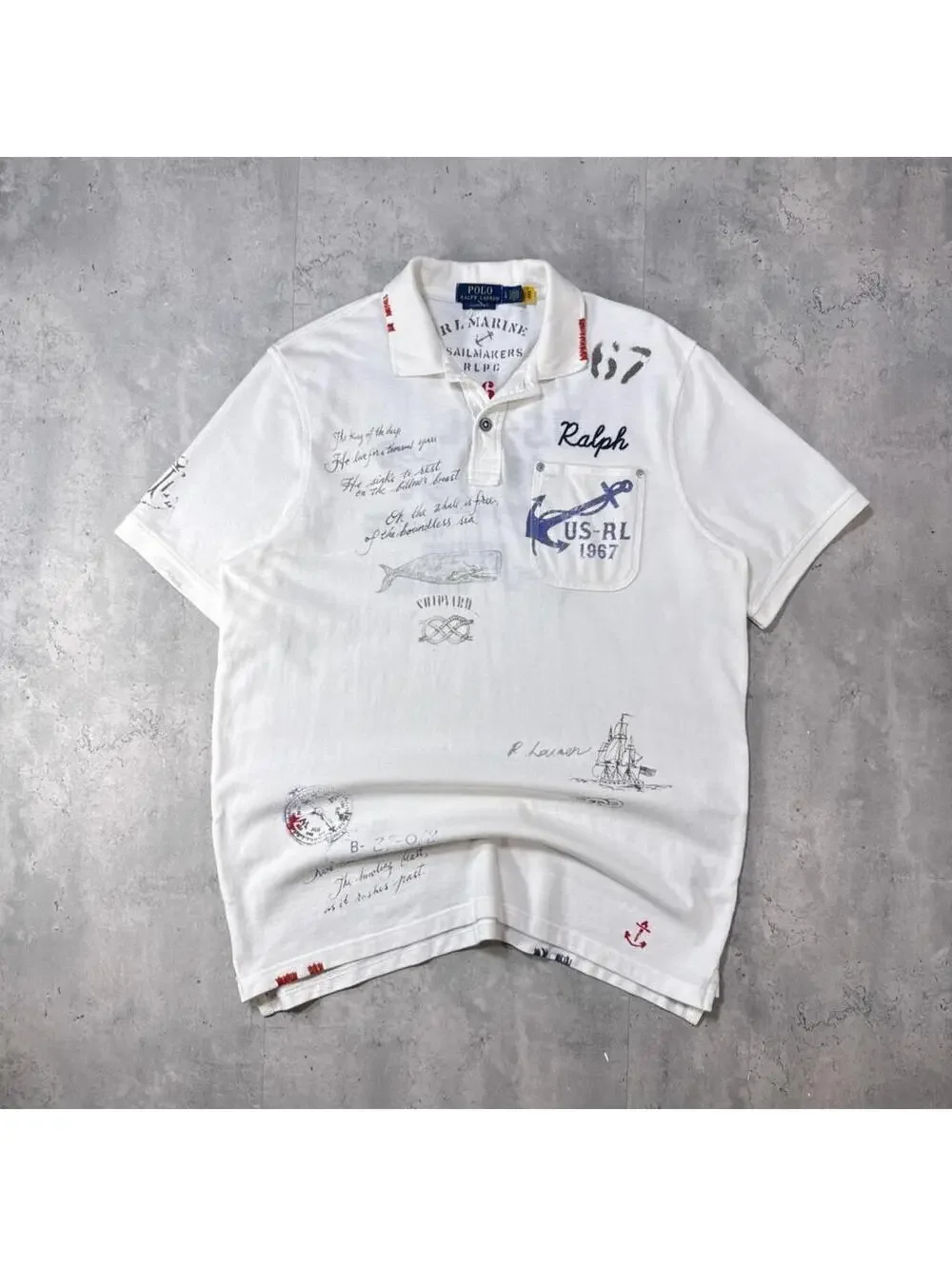 Y2K Polo Ralph Lauren 00s US RL Docking Station Polo Shirt
